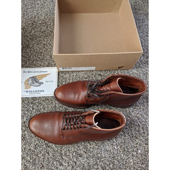 Red Wing Heritage 9435 Brown Leather Teak Williston Size 10.5D Dress Boots Rare main image 8